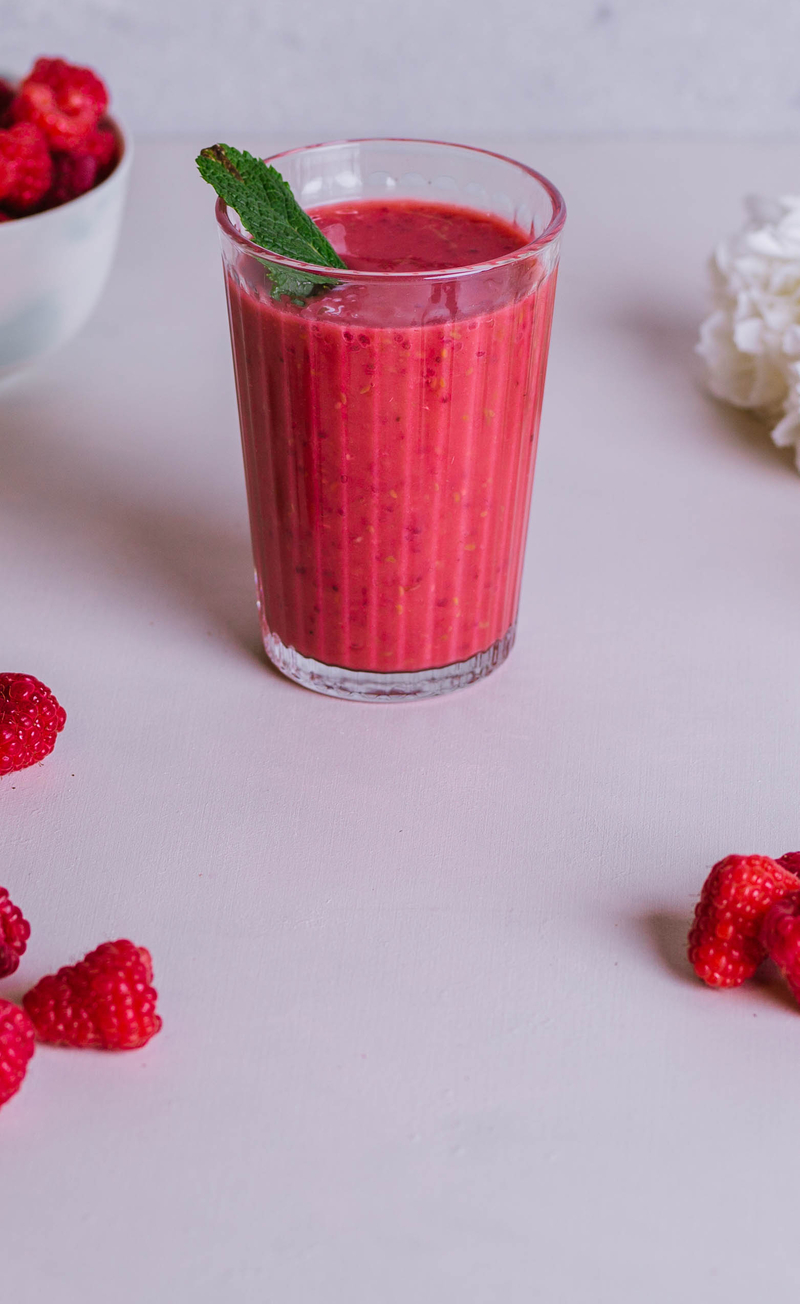 Smoothie chia-malina