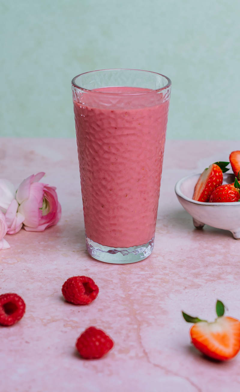 Milkshake malinowo-truskawkowy