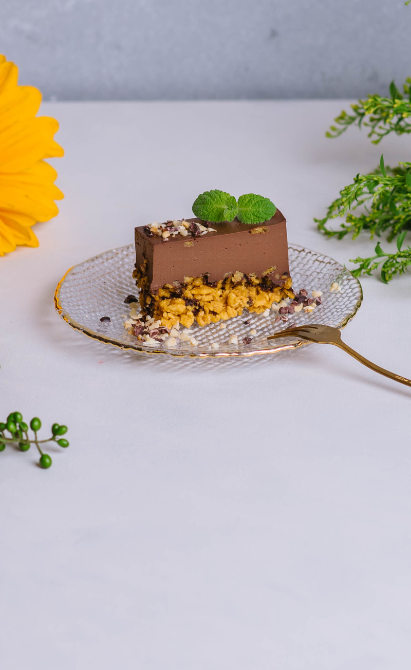 Fit tarta czekoladowa na chrupiącym lekko słonym spodzie od MrFit Trenera