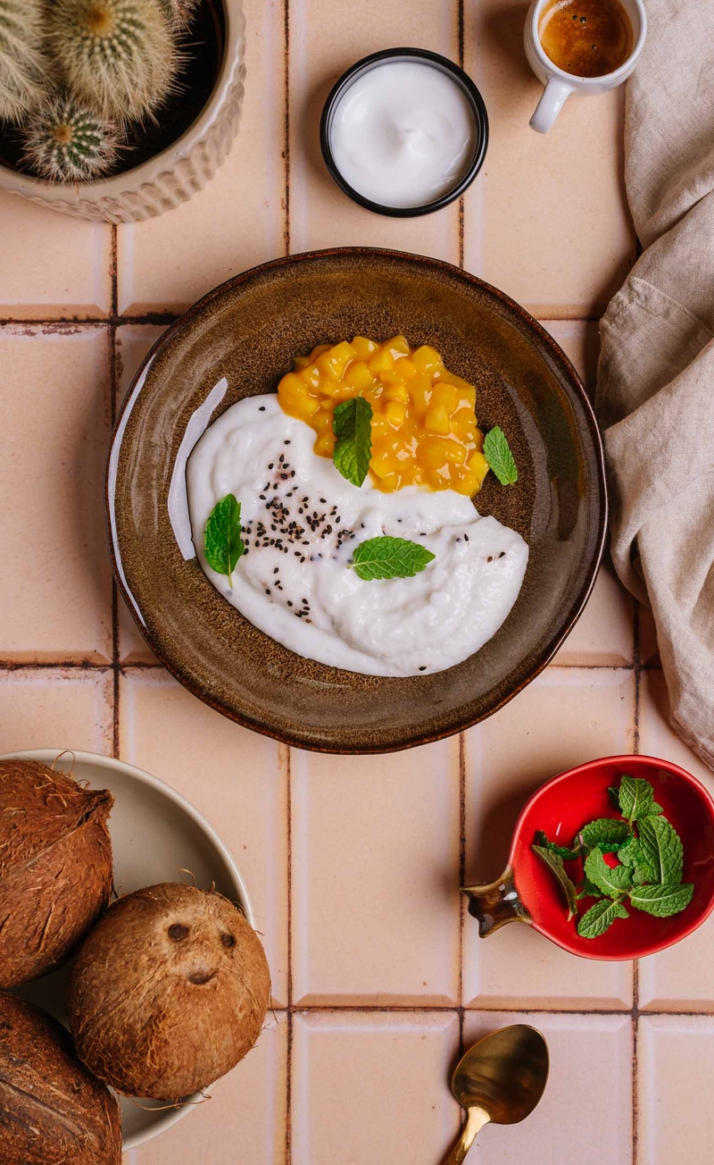 Wegańskie mango sticky rice