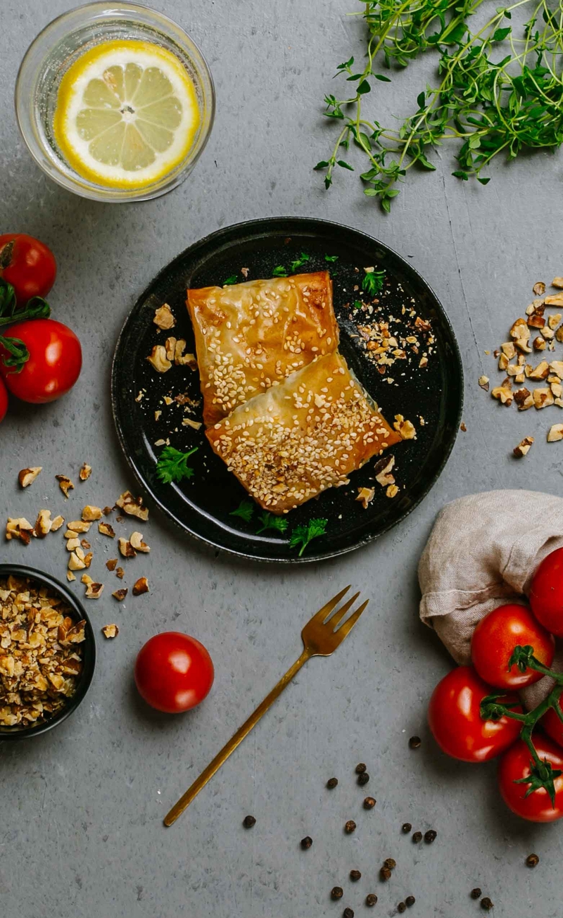 Chorwacki burek ze szpinakiem i owczo-kozim serem feta