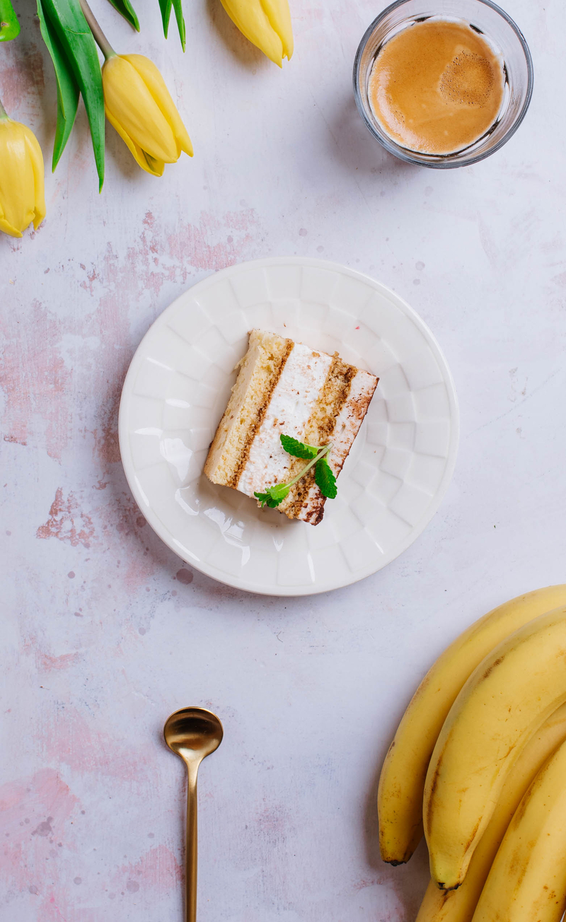 Bananowe tiramisu wysokobiałkowe