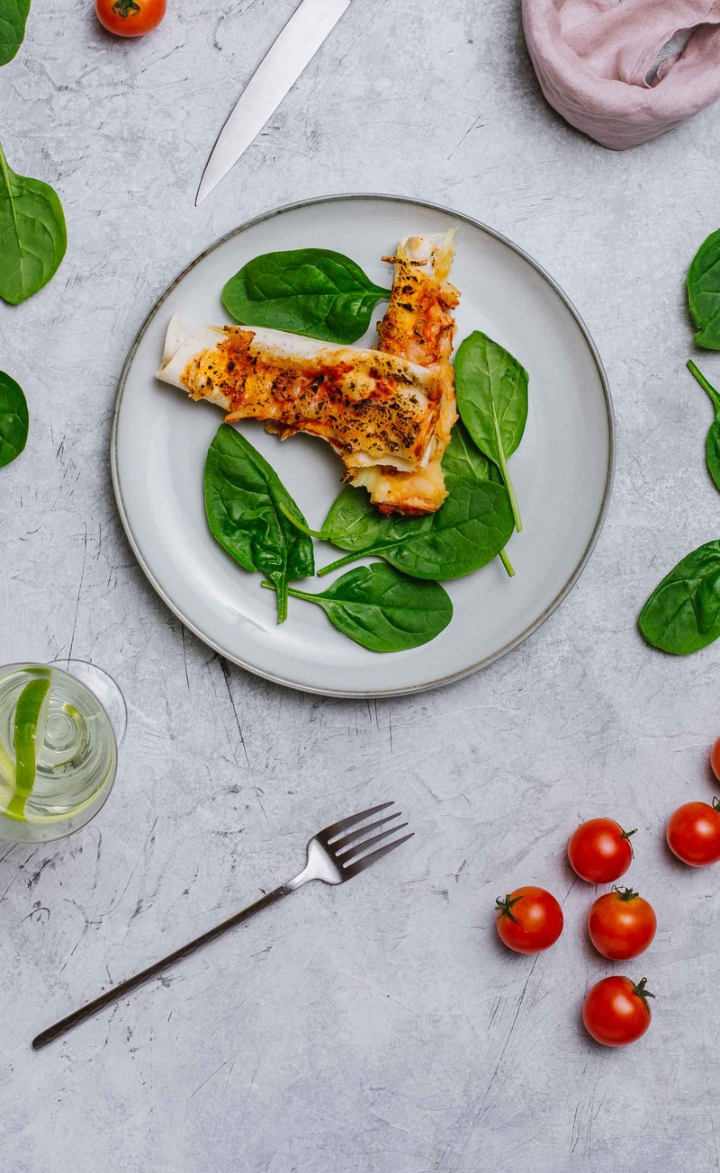 Meksykańska enchilada z czerwoną fasolą