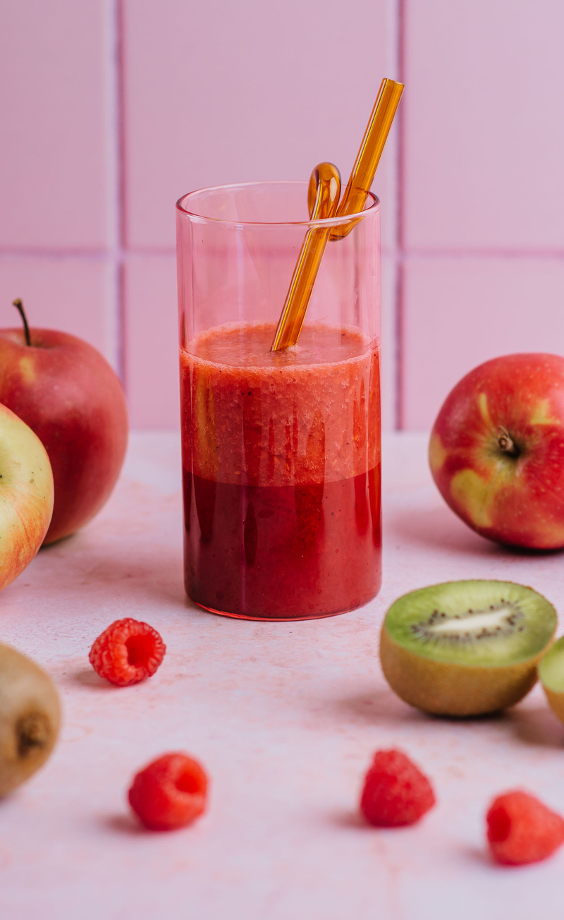 Smoothie kiwi, jabłko, malina