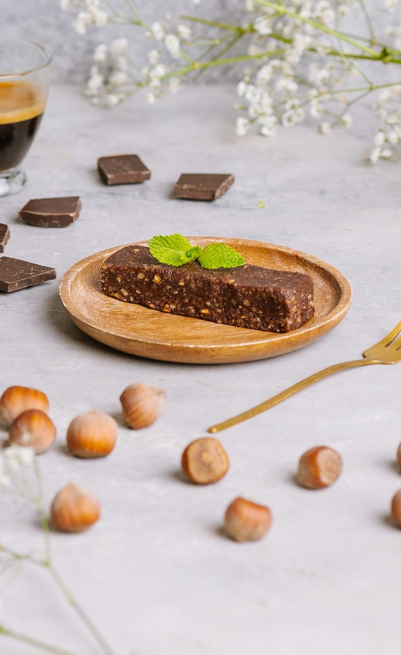 Keto baton kakaowy z orzechami laskowymi