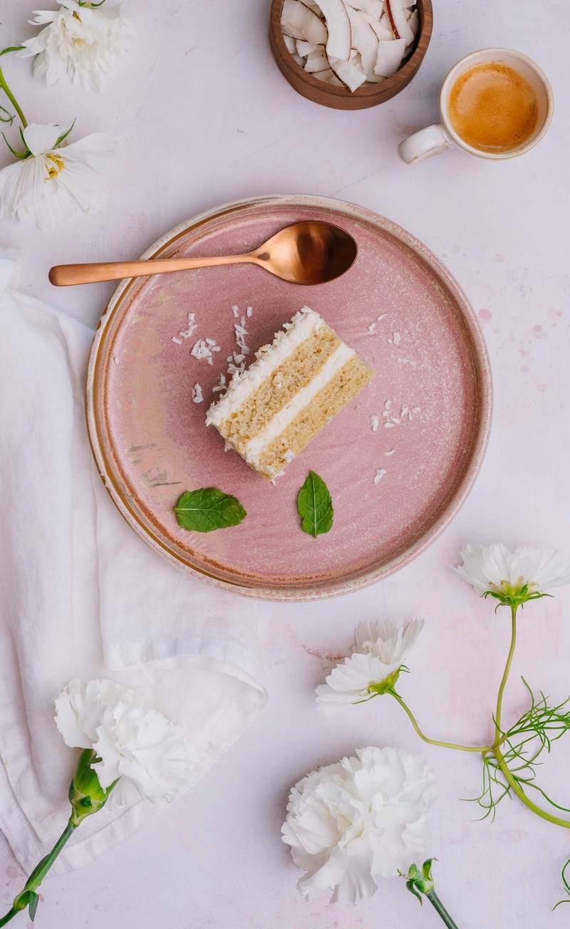 Keto ciasto kokosowe z kremem mascarpone