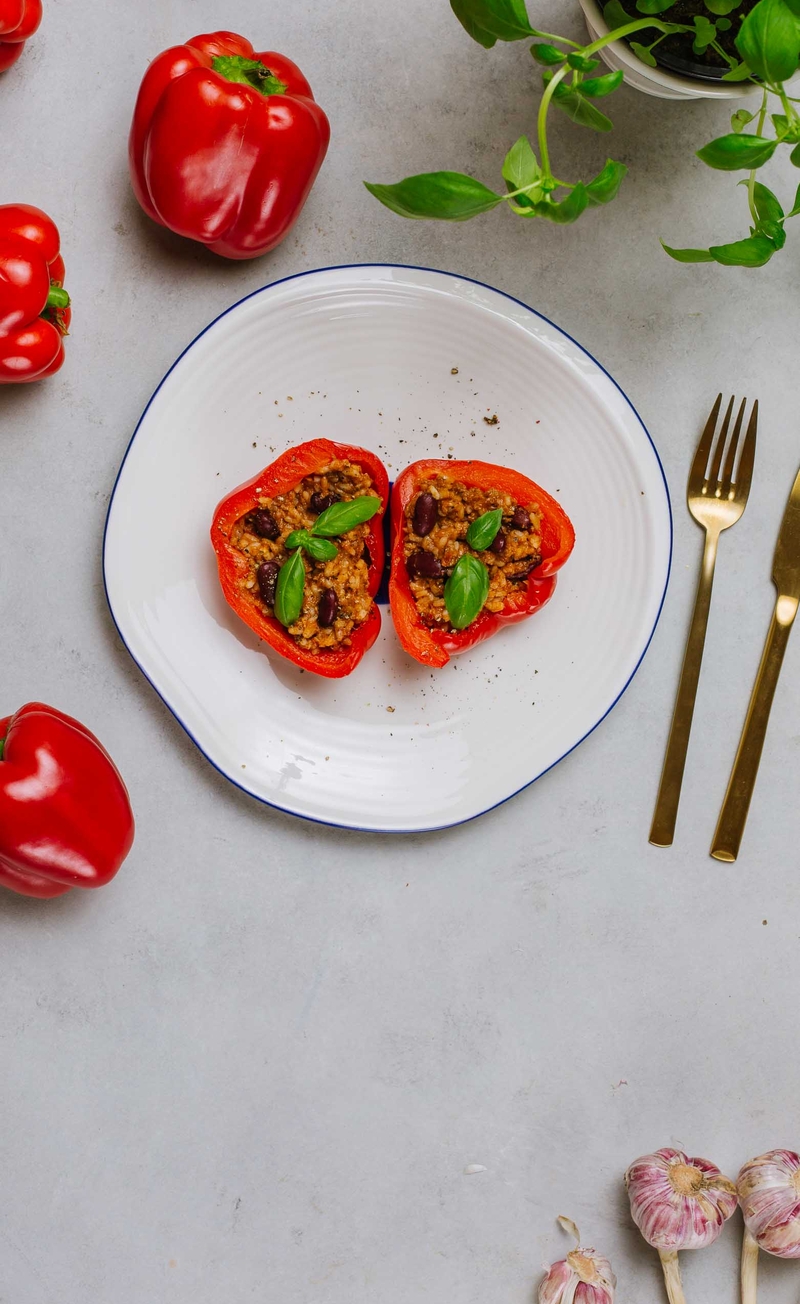 Papryka pieczona z chili con carne